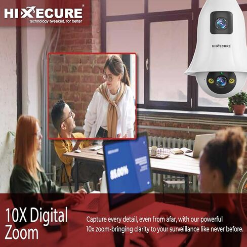 4MP (2MP+2MP) Dual Lens Bulb WiFi Camera-اكتشاف النقل ، الرؤية الليلية ، الصوت ثنائي الاتجاه ، التثبيت السهل | دعم التخزين السحابي | عموم وميل | صوتي ثنائية | 10x التصغير الرقمي in Kuwait