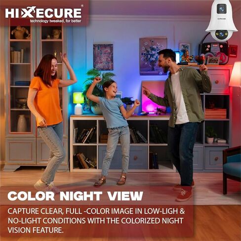 4MP (2MP+2MP) Dual Lens Bulb WiFi Camera-اكتشاف النقل ، الرؤية الليلية ، الصوت ثنائي الاتجاه ، التثبيت السهل | دعم التخزين السحابي | عموم وميل | صوتي ثنائية | 10x التصغير الرقمي in Kuwait