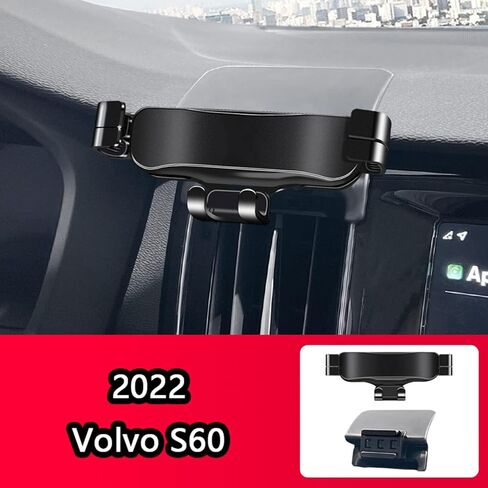 Car Phone Mount for Volvo S60 2022, 360° Rotation Adjustable Holder, Secure Grip, Easy One Hand Use, Hands Free for Safe Driving, Durable Everyday Design,C Red in Saudi Arabia