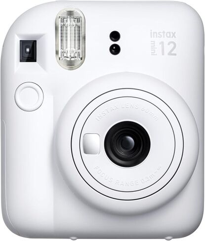 FUJIFILM INSTAX MINI 12 Instant Camera Clay White Bundle with Instant Film 60 Photo Sheets with Camera Case and Accessories Ideal Gift for Kids, Teenage Girl & Adults in Saudi Arabia