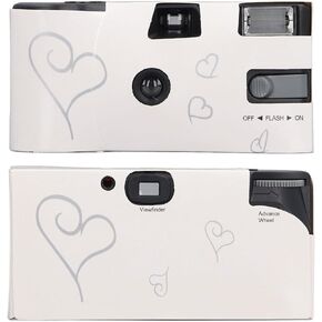 Yoidesu 35mm Disposable Film Camera, Color Film Single Use Camera with Built in Battery, Flash, Advance Wheel, Shutter, for Gathering Wedding Travel Anniversary Honeymoon in Kuwait