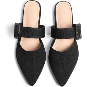 Pointed Toe Mules for Women Flats，Slip On Mules Backless，Wide Width Mules，Mule Slides Flats Sandals in Saudi Arabia