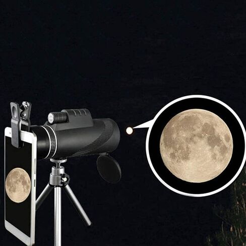 BAK4 Monocular Compact Telescope–High Power Zoom Monocular Telescope Waterproof Proof Shockproof Scope -BAK4 Prism FMC with Smartphone Adapt in Saudi Arabia