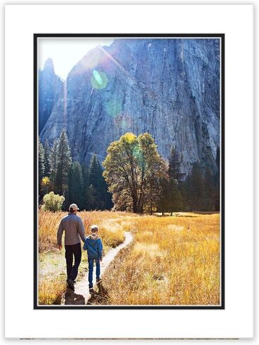 13x19 White Double Mat for 11x14 Image - White on Black Double Mat Picture Matboard for Frames Measuring 13 x 19 Inches - Bevel Cut Matte to Display Art Measuring 11 x 14 Inches - ONE MAT in Saudi Arabia