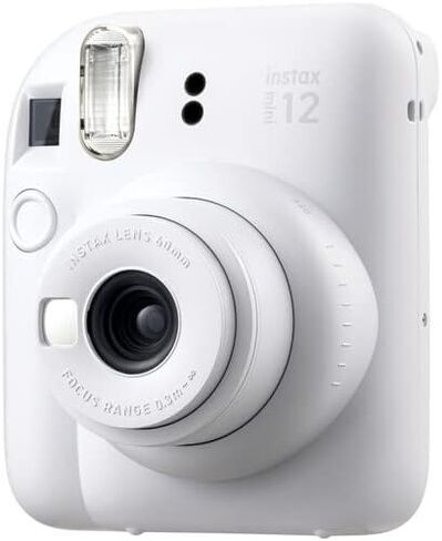 FUJIFILM INSTAX MINI 12 Instant Camera Clay White Bundle with Instant Film 40 Photo Sheets with Camera Case and Accessories Ideal Gift for Kids, Teenage Girl & Adults in Saudi Arabia