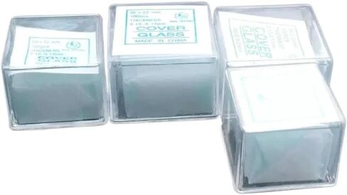 ZTBH Microscope Accessories Kit 500pcs Transparent Square Glass Slides Coverslips Coverslides Thickness 0.13-0.17mm for Microscope, 18x18 20x20 22x22 24x24mm Optional Microscope Slides(22X22MM) in Saudi Arabia