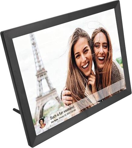 Tbest 15 Inch WiFi Digital Picture Frame Electronic Photo with 80000 Photos Storage Auto Rotate HD Display for Living Room Family Black (US Plug) in Saudi Arabia