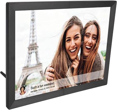 Tbest 15 Inch WiFi Digital Picture Frame Electronic Photo with 80000 Photos Storage Auto Rotate HD Display for Living Room Family Black (US Plug) in Saudi Arabia