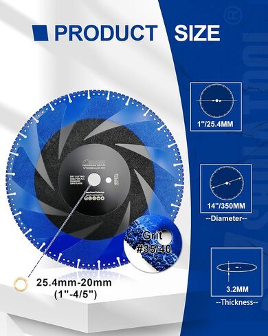 SHDIATOOL 4-1/2 Inch Metal Cutting Diamond Blade All Purpose Cut Off Wheel for Rebar Sheet Metal Angle Iron Stainless Steel(for 7/8 inch Arbor) in Saudi Arabia