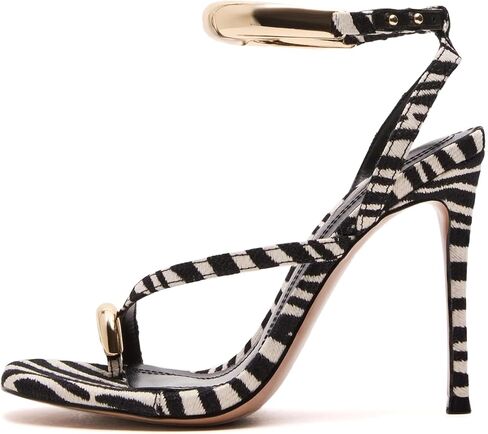 Yishaweiqi المعدنية الكاحل حزام الكعب الكعب للنساء أخمص القدمين خاتم Strappy Strappy High Heels Square Toe Toe Sandals in Kuwait