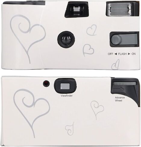 Yoidesu 35mm Disposable Film Camera, Color Film Single Use Camera with Built in Battery, Flash, Advance Wheel, Shutter, for Gathering Wedding Travel Anniversary Honeymoon in Kuwait