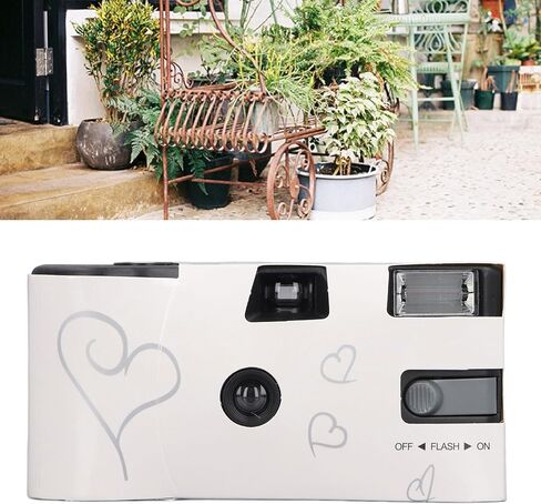 Yoidesu 35mm Disposable Film Camera, Color Film Single Use Camera with Built in Battery, Flash, Advance Wheel, Shutter, for Gathering Wedding Travel Anniversary Honeymoon in Kuwait