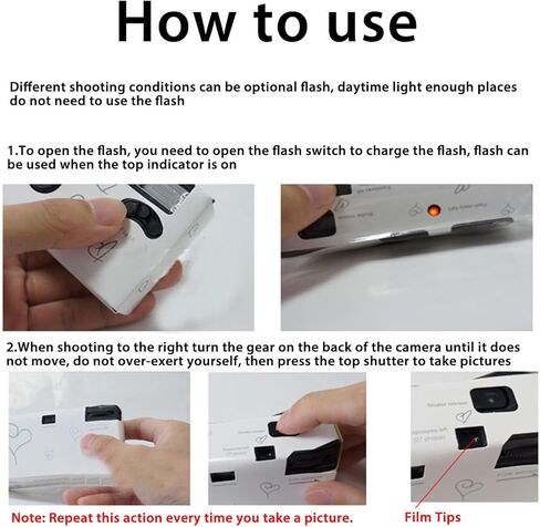 Yoidesu 35mm Disposable Film Camera, Color Film Single Use Camera with Built in Battery, Flash, Advance Wheel, Shutter, for Gathering Wedding Travel Anniversary Honeymoon in Kuwait