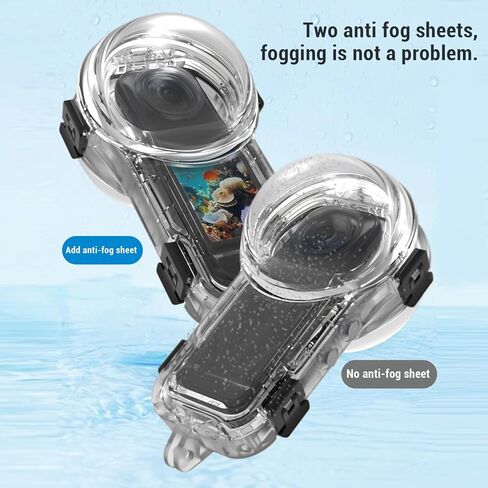 Yunir Invisible Dive Case, 60m Underwater Diving Housing Shell with Bracket Accessories and Anti Fog Sheets for X5 Camera in Saudi Arabia