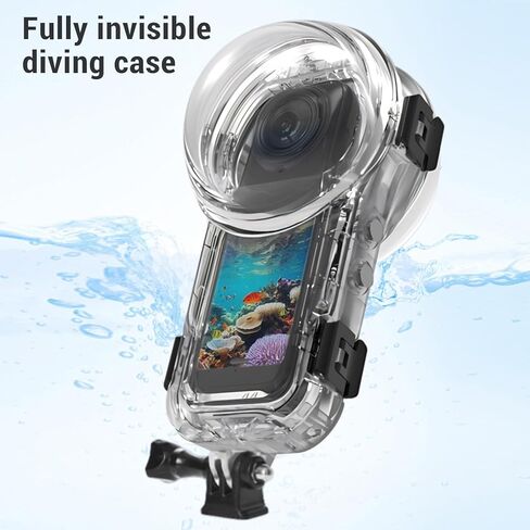Yunir Invisible Dive Case, 60m Underwater Diving Housing Shell with Bracket Accessories and Anti Fog Sheets for X5 Camera in Saudi Arabia