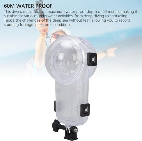 Yunir Invisible Dive Case, 60m Underwater Diving Housing Shell with Bracket Accessories and Anti Fog Sheets for X5 Camera in Saudi Arabia