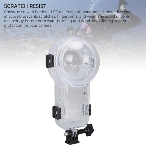 Yunir Invisible Dive Case, 60m Underwater Diving Housing Shell with Bracket Accessories and Anti Fog Sheets for X5 Camera in Saudi Arabia