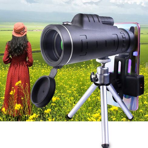 Monocular Telescope, 40x60 High Power HD Monocular with Smartphone Holder & Tripod - [Upgrade] Waterproof Monocular,Long-Lasting and Clear BAK4 Prism,Multi Coated Optical Glass Len in Saudi Arabia