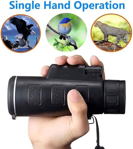 التلسكوبات أحادية العين 4K 10-300X40MM Teamepleto Zoom Telescope Monocular Telescope لمشاهدة الطيور // التخييم/المشي لمسافات طويلة/السفر/الحية الحية in Saudi Arabia