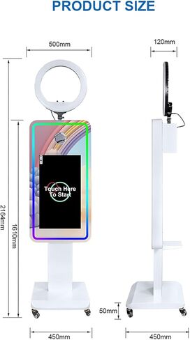 21.5 بوصة شاشة LCD التي تعمل باللمس المحمول كشك صور مرآة ماجي in Kuwait