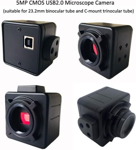 مجموعة ملحقات المجهر 5MP USB أحادي العين مجهر الكاميرا العدسة الرقمية لشرائح المجهر المجهر in Saudi Arabia
