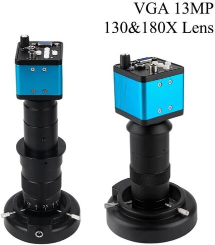 مجموعة إكسسوارات المجهر 13MP الكاميرا الرقمية أحادية الكاميرا مجموعة 130X أو 180X قابلة للتعديل عدسة مصباح LED SLIDS (اللون: 48 الماوس 180X) in Saudi Arabia