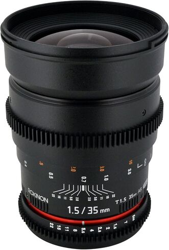 ROKINON CINE CV35-C 35MM T1.5 عدسة CINE الزاوية الواسعة غير الريفية مع فتحة نقرات من أجل Canon EOS DSLR 35-35MM ، عدسة غير محدودة (تجديد) (متجددة) in Kuwait