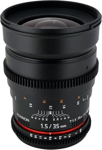 ROKINON CINE CV35-C 35MM T1.5 عدسة CINE الزاوية الواسعة غير الريفية مع فتحة نقرات من أجل Canon EOS DSLR 35-35MM ، عدسة غير محدودة (تجديد) (متجددة) in Kuwait