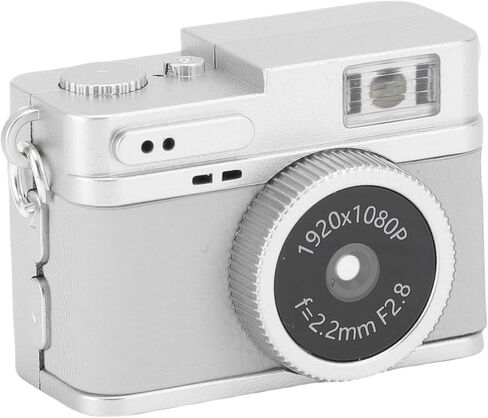 Mini Vintage Digital Camera مع أربعة مرشحات ، FHD 1080p Kids Digital Point and Shoot Camera ، هدايا مثالية للأطفال المراهقين المراهقين (White 7330G3351) in Kuwait
