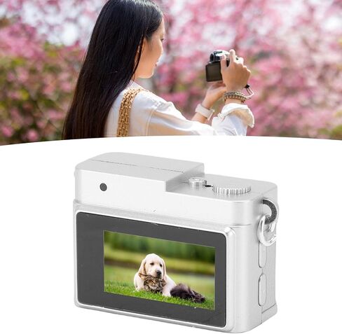 Mini Vintage Digital Camera مع أربعة مرشحات ، FHD 1080p Kids Digital Point and Shoot Camera ، هدايا مثالية للأطفال المراهقين المراهقين (White 7330G3351) in Kuwait