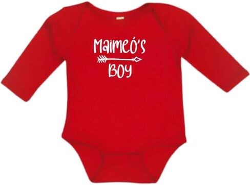 Maimeó's Boy Customizable Colored Baby Bodysuit, Baby Shower Present, Infant Gender Reveal Gift, New Grandson Clothes (6M, Short Sleeve, Royal) in Saudi Arabia