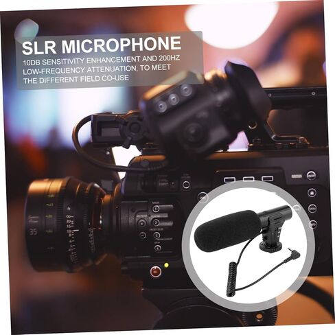 Homoyoyo Photography Interview Microphone for Cameras Noise-reducing Condenser Mic Shock Resistance for Professional Recording and Vlogging in Saudi Arabia