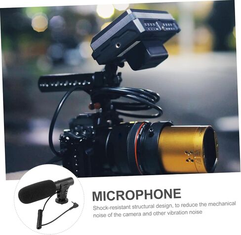 Homoyoyo Photography Interview Microphone for Cameras Noise-reducing Condenser Mic Shock Resistance for Professional Recording and Vlogging in Saudi Arabia