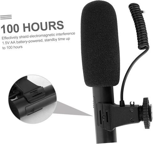 Homoyoyo Photography Interview Microphone for Cameras Noise-reducing Condenser Mic Shock Resistance for Professional Recording and Vlogging in Saudi Arabia