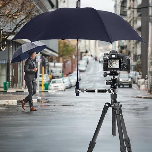 Double Super Clamp Camera/Umbrella Mount,360° Magic Long Arm Pole Clamp,Double Ball Head Adapter for Photo Studio Light Stand,Gopro,Golf Carts,Motorcycle,Cross Bars,Strollers (Black) in Saudi Arabia