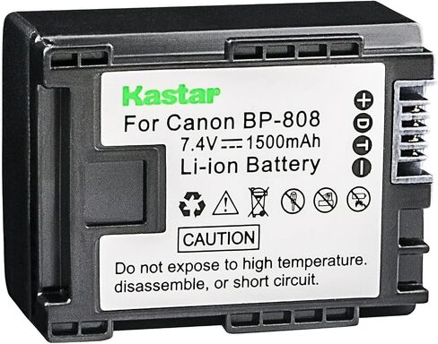 Kastar 2-Pack BP-808 بطارية 7.4V 1500mAh استبدال Canon Vixia HF M31 ، Vixia HF M32 ، Vixia HF M36 ، Vixia HF M300 ، Vixia HF M301 ، Vixia HF M306 ، Vixia HF M40 ، Vixia HF M41 in Saudi Arabia