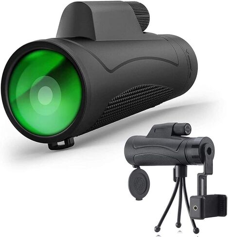 تلسكوب عالية الطاقة HD Telescope أحادي العين 10x42 مناظير مقاومة للماء مع محول الهواتف الذكية وترايبود مناسب للتخييم في الهواء الطلق in Kuwait
