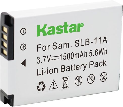 بطارية Kastar (2 عبارة) لـ Samsung SLB-11A و Samsung WB600 WB650 WB700 WB1000 WB2000 CL65 CL80 EX1 HZ25W HZ30W HZ35W HZ50W ST1000 ST5500 TL240 TL320 TL350 TL500 in Saudi Arabia