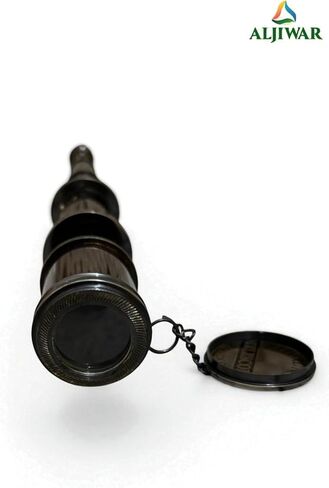 Vintage Brass Telescope with Premium Leather Case, Collapsible 20x Clear Vision Antique Maritime Pirate Spyglass Telescope for Adults, for Nautical & Vintage Décor, 18 inch in Saudi Arabia