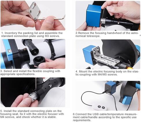 ASIXXSIX FOCTEROMICAL TELESCOPE FOCTER ، تركيز التلسكوب التلقائي الكهربائي ، وسبائك الألومنيوم الإلكترونية للتصوير الفلكي والمراقبة in Kuwait