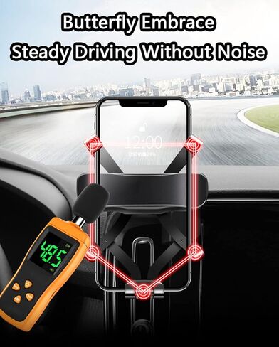 حامل هاتف السيارة لـ Volvo S60 2020-2021 2023 ، حامل قابل للتعديل 360 درجة ، قبضة آمنة ، وسهلة الاستخدام ، ويدًا خالية من اليدين للقيادة الآمنة ، والتصميم اليومي المتين ، والأسود in Saudi Arabia