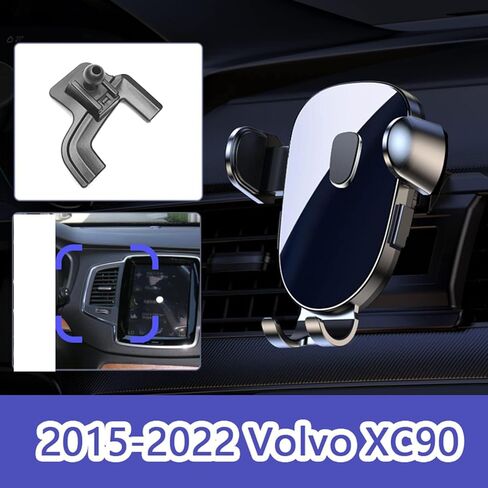 حامل هاتف السيارة لـ Volvo XC90 2015-2022 ، حامل قابل للتعديل 360 درجة ، قبضة آمنة ، سهلة الاستخدام ، خالية من اليدين للقيادة الآمنة ، التصميم اليومي المتين in Kuwait