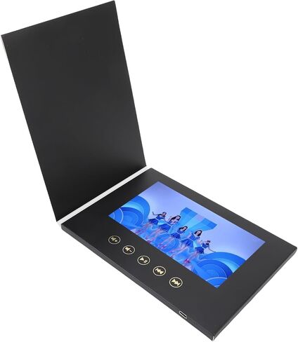 7 بوصة HD Video Geting Card ، بطاقة تحية إلكترونية مع منفذ C ، ذاكرة 128 متر ، كتيب فيديو قابل لإعادة الشحن للاحتفالات بالذكرى السنوية ، حفلات الزفاف ، أعياد الميلاد ، التقاعد in Kuwait
