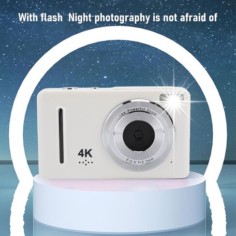 Bewinner 64mp 4K Digital Camera for Photography Video ، Camcorder Autofcus Travel مع شاشة 2.4 بوصة ، مرشحات ، بطارية طويلة للمراهقين ، الطلاب ، المدونة (الأسود) in Kuwait