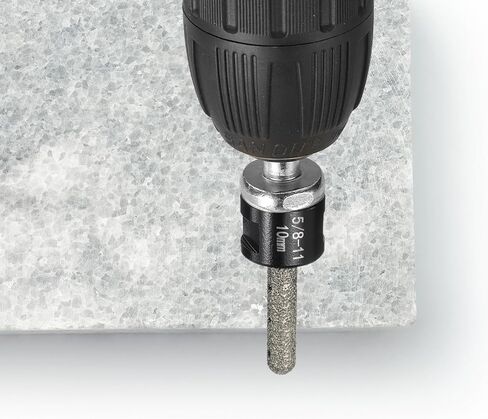 Harfington 2pcs بتات الإصبع الماس 10 مم ديا جاف النواة 2 الثقوب مع 5/8 "-11 مؤشر ترابط الشريط الماس لتوسيع تشكيل طحن الثقوب الموجودة على خزف البلاط الخزفي ، الأسود ، الأسود in Saudi Arabia