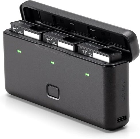 Original Osmo Action 5 Case MultiFunctional Battery Case 2 ، إكسسوارات كاميرا Hub السريعة لـ DJI Osmo Action 5 Pro/Action 4/Action 3 (تخزين ثلاث بطاريات وبطاقتين microSD) in Kuwait