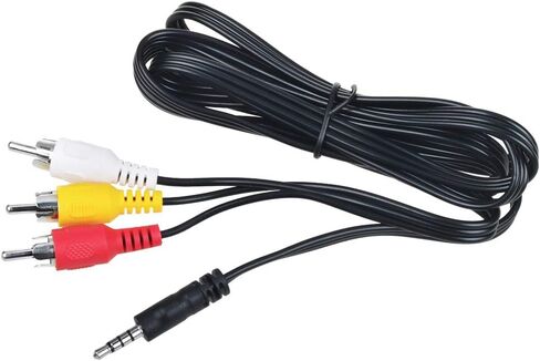 سلك كابل تلفزيوني 5 قدم AV A/V متوافق مع JVC GR-D375 GR-D372 GR-D371 GR-D370 GR-D360 GR-D350 U/S in Saudi Arabia