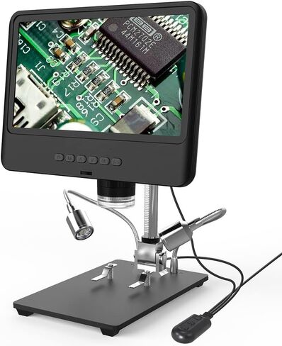 مجهر رقمي 1200x تكبير ، شاشة LCD 8.5 بوصة ، دقة 12 ميجابكسل ، أضواء عن بعد سلكية ، قابلة للتعديل ، لإصلاح دائرة ثنائي الفينيل متعدد الكلور عملة in Saudi Arabia