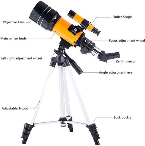 Astronomical Telescope,300mm Focal Length 70mm Aperture Refractor Monocular Telescope 175X Lens with Tripod Moon Filter Stargazing in Saudi Arabia