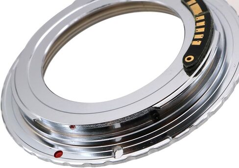 حلقة محول العدسة M42-EOS مع رقاقة لعدسة M42 Screw Mount Canon EOS EOS EF/EF-S Mount Camera Metal Dual Group Ring Focus (Black) in Kuwait
